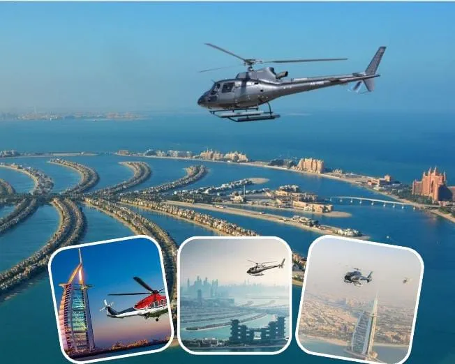 Burj Khalifa Aerial View from Helicopter